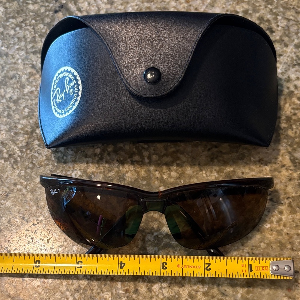 Ray-Ban Black and Brown Sunglasses with Case